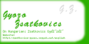 gyozo zsatkovics business card